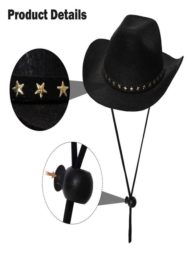 Fumwase Pet Cowboy Costume Halloween Costumes for Dogs Cat Cowboy Hats with Bandana Scarf Costume Accessories Dog Cat (Black hat + Red, Small) - Image 5